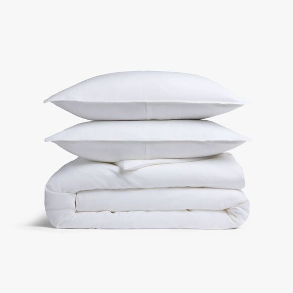 Open Box - Parachute - Full/Queen Relaxed Linen Duvet Cover & Sham Set Wh White - Picture 1 of 4